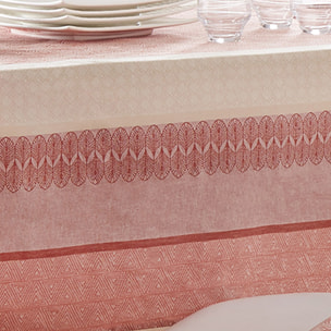 Nappe ronde/ovale enduite Charleston - Orange corail