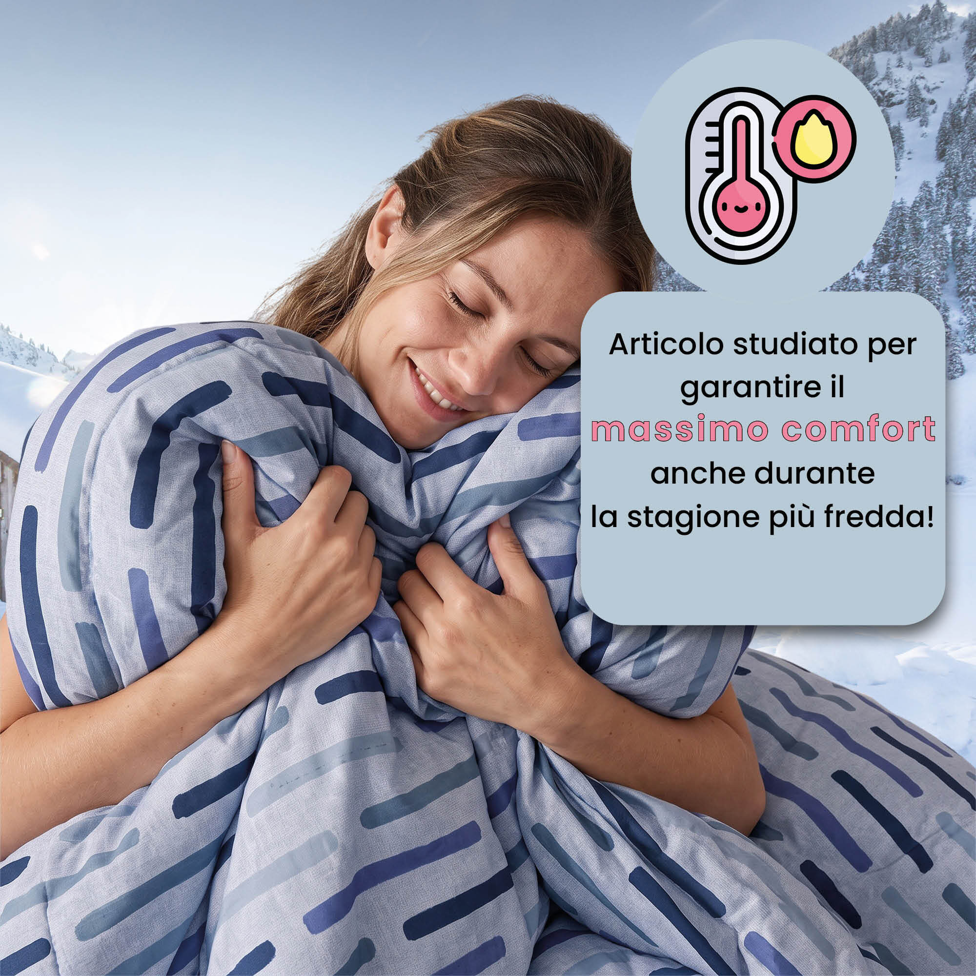 TRAPUNTA INVERNALE KARMA - 300 gr - 100% Microfibra - Made in Italy