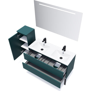 Meuble salle de bain double vasque 2 tiroirs - HUDSON