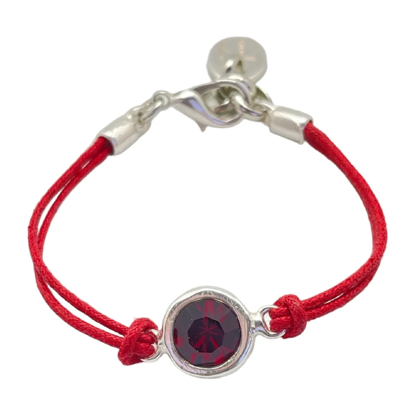 Pulsera Cordón y cristal SW rojo