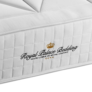 Ensemble 2p - Matelas Ressorts ensachés et mémoire de forme - Maxi Epaisseur : 26cm - Double Sommiers - Confort : Équilibré - Bouclette - Windsor