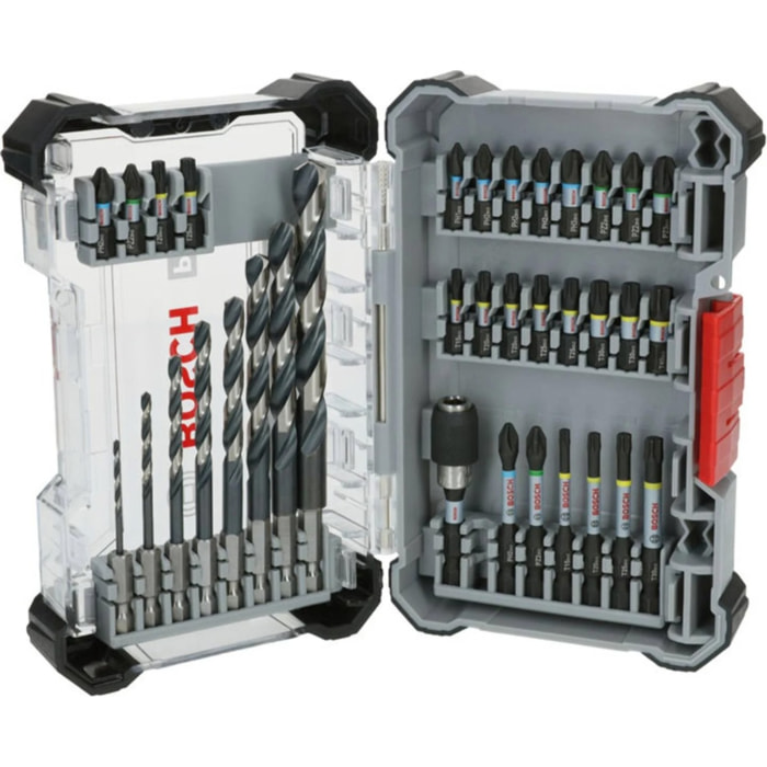 Jeu mixte d'embouts de tournevis à percussion et de forets à métaux PRO, 35 pièces - BOSCH - 2608521U80