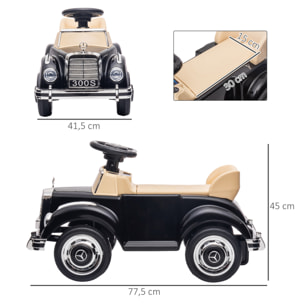 Coche Correpasillos con Licencia de Mercedes-Benz 300S Correpasillos para Niños de 18-48 Meses con Almacenaje Volante Sistema Anti-Vuelco Carga 25 kg 77,5x41,5x45 cm Negro