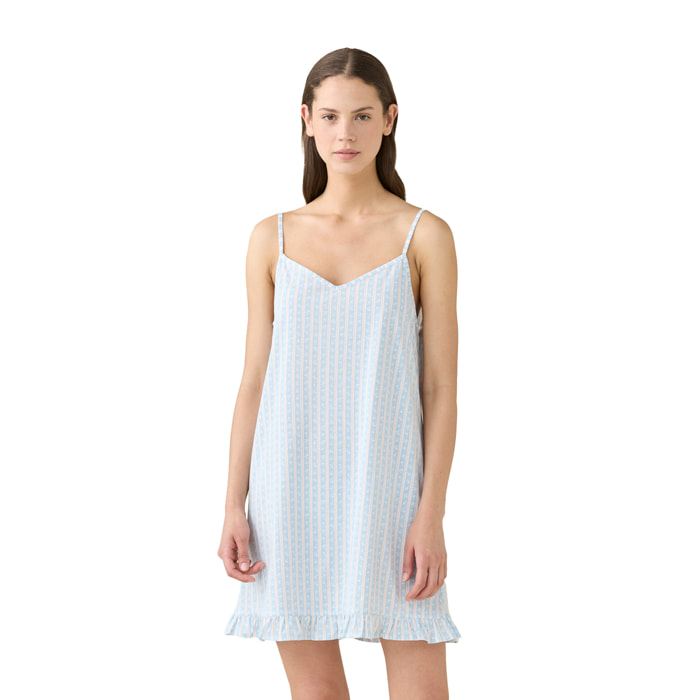 Camicia da notte donna estiva in cotone articolo romantic. Noidinotte