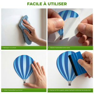 Stickers Muraux décoration adhésifs Montgolfières