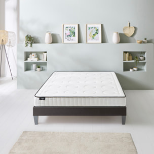 Matelas Cristal, Mémoire de Forme, 18 cm, Soutien Ferme, Mousse Recyclée Haute Densité