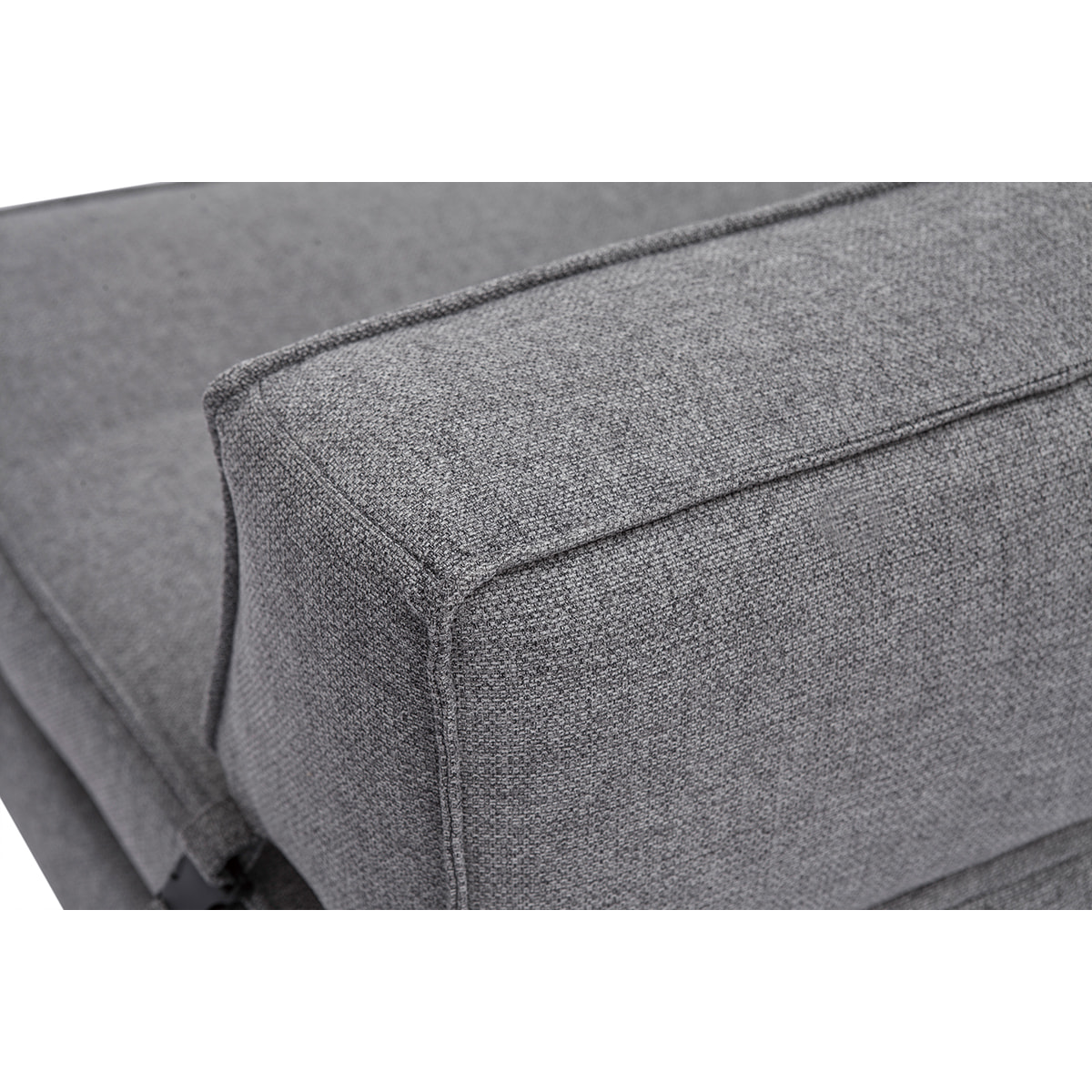 Chauffeuse 1 place convertible en tissu gris KATY