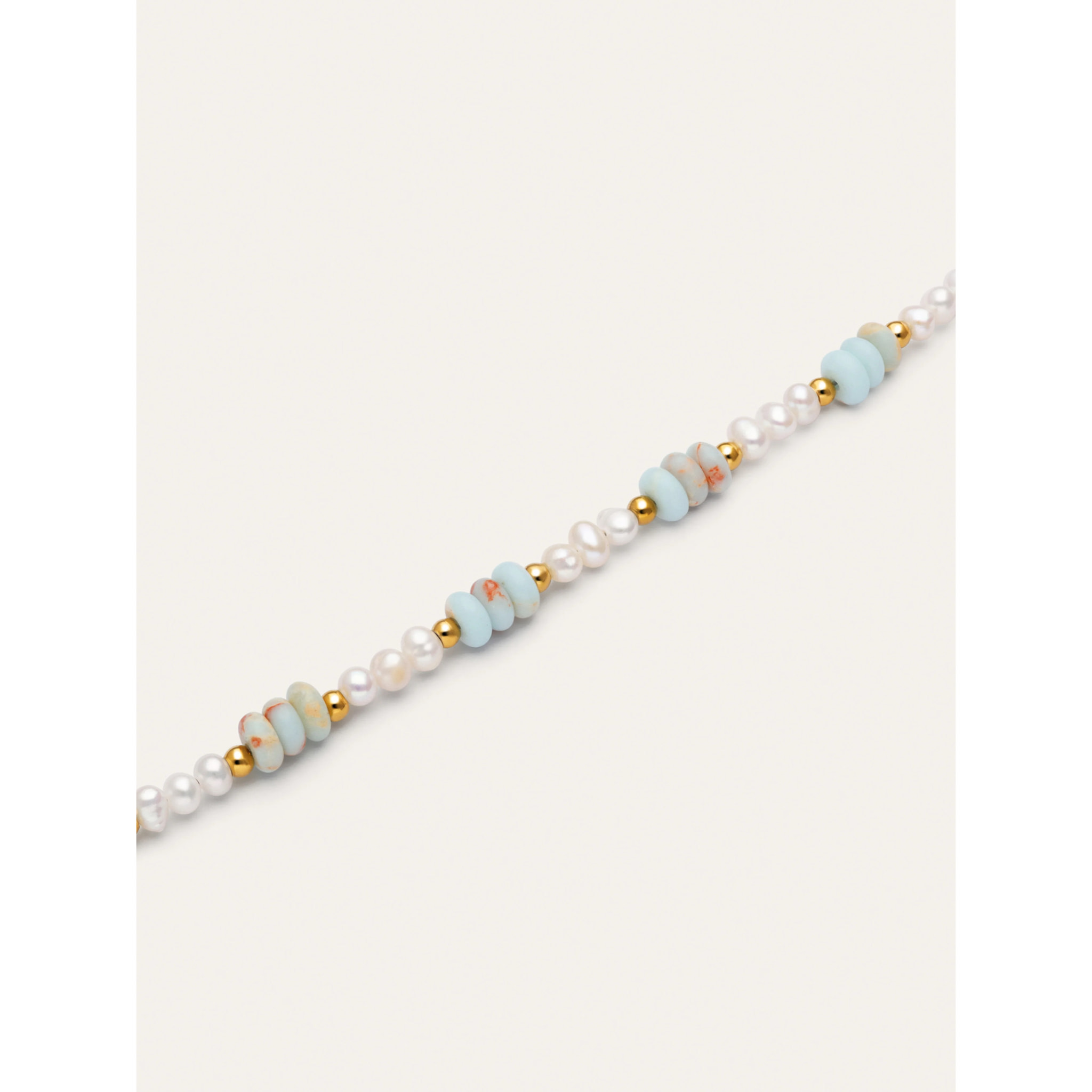 Collana Daylight Perle Acciao Placcato Oro