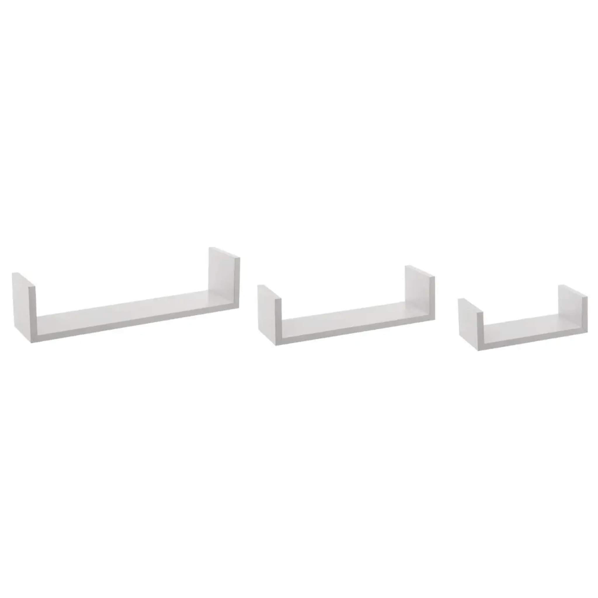 3 étagères murales "Fixy" blanc
