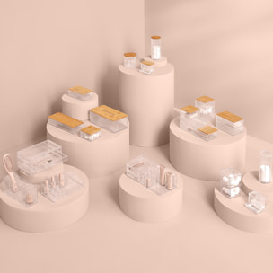 Boîte à bijoux 3 tiroirs Transparent Selena