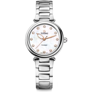 Reloj Titoni 23978S-622 Mujer Analogico Automatico con Correa de Acero inoxidable