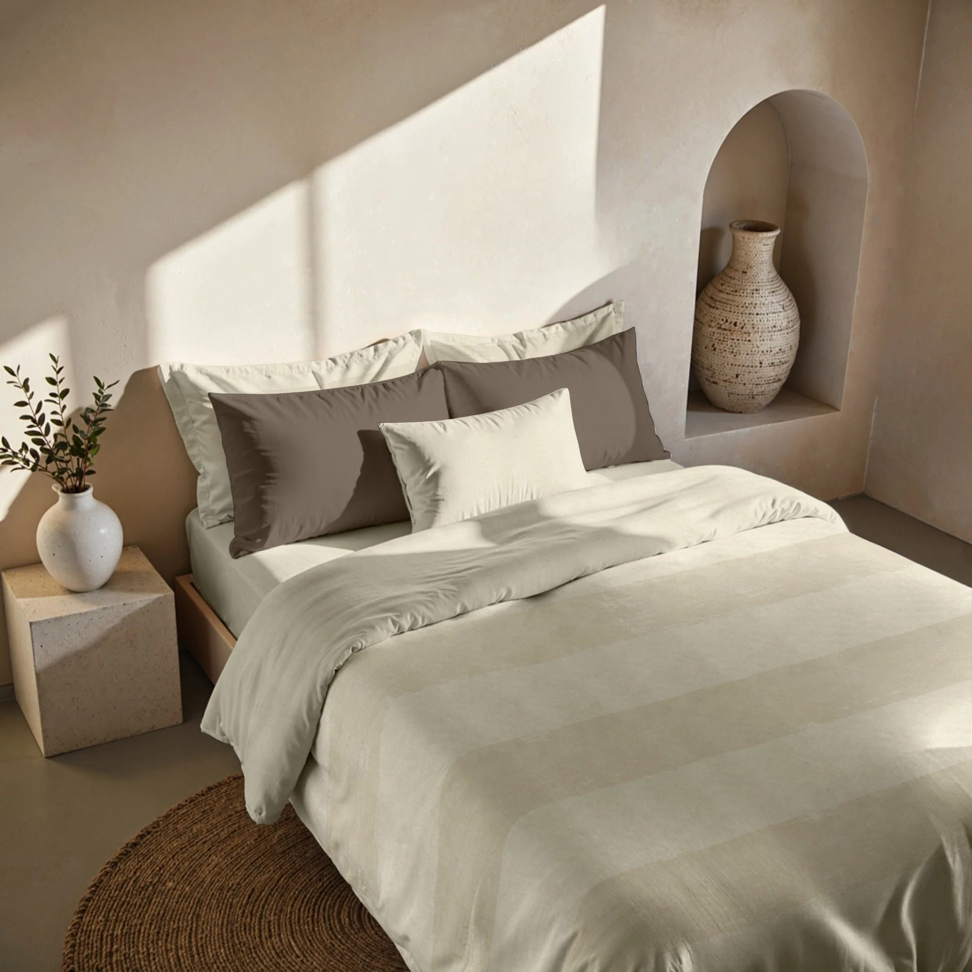 Housse de couette 100 % coton 80 fils Moncada