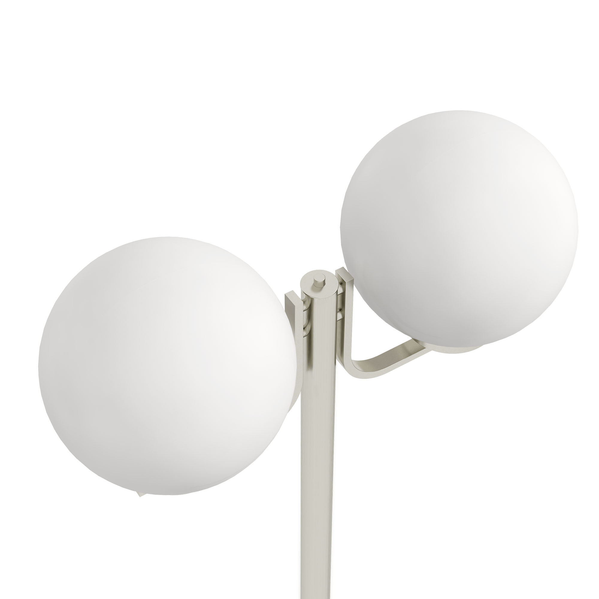 Lampadaire de jardin 2 têtes dim. 63L x 25l x 210H cm acier inox