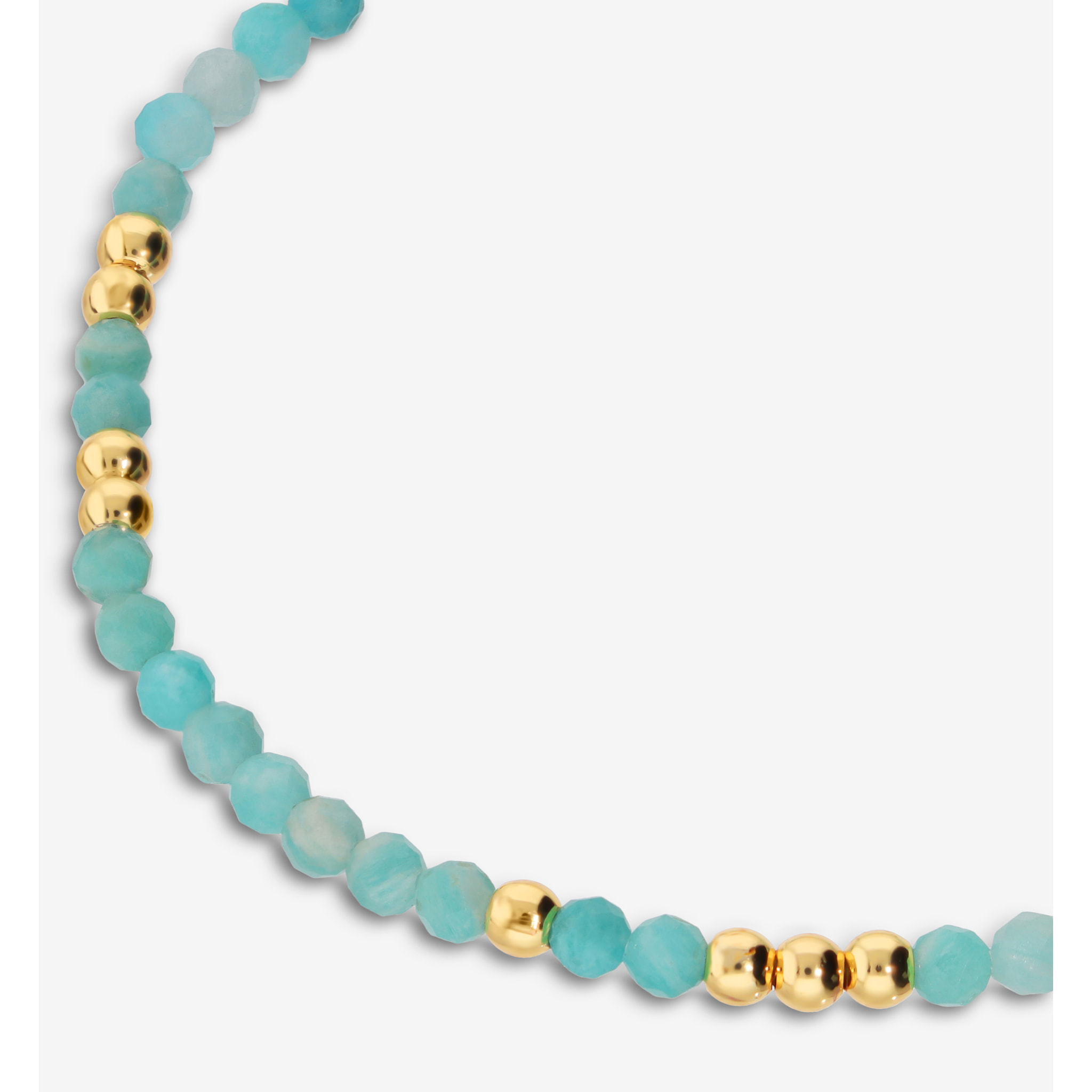 Bracciale Elastico con Agata Azzurra e Bead Lucide