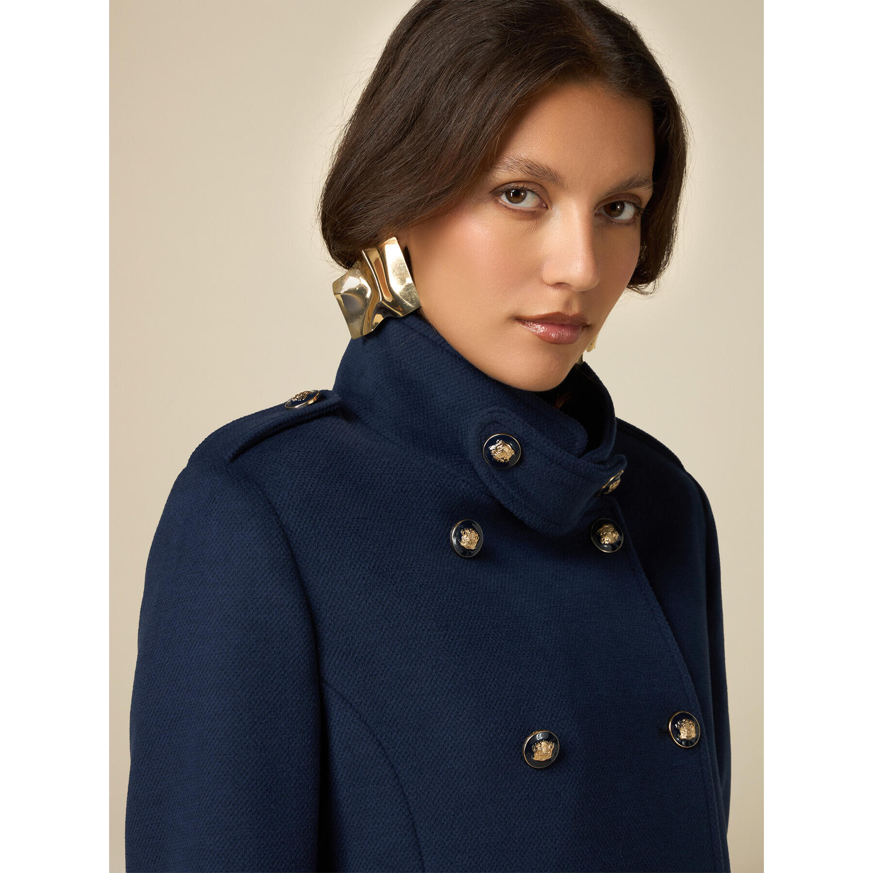 Oltre - Cappotto corto military - Blu