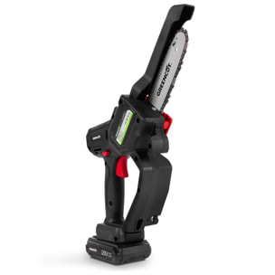 Motosierra de mano con batería de litio de 20V para poda con espada de 152mm, 6" - Greencut GSM200L