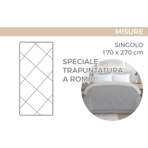Trapunta Invernale 300gr Made In Italy Morbida e Calda Fantasia Tirolese Disegno Stube