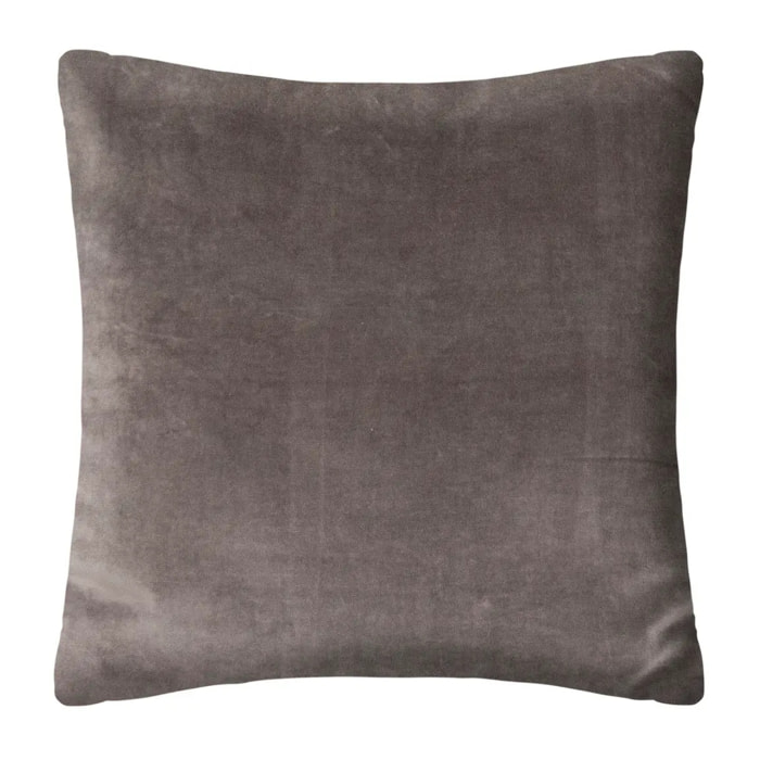 Coussin "Otto" - velours - gris - 55x55 cm