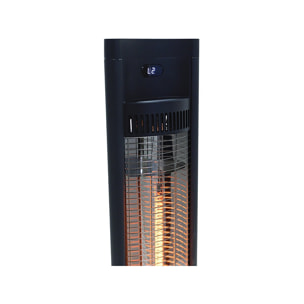 Chauffage électrique radiant "Tornado" - 2000W - Noir