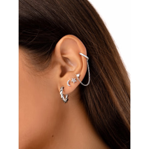 Pendientes Moon & Star Plata