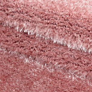 Tapis longs poils shaggy tissé motif uni RAMU