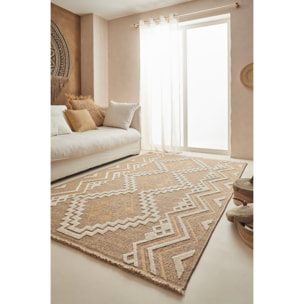 Tulum - Tapis jute motif traditionnelle