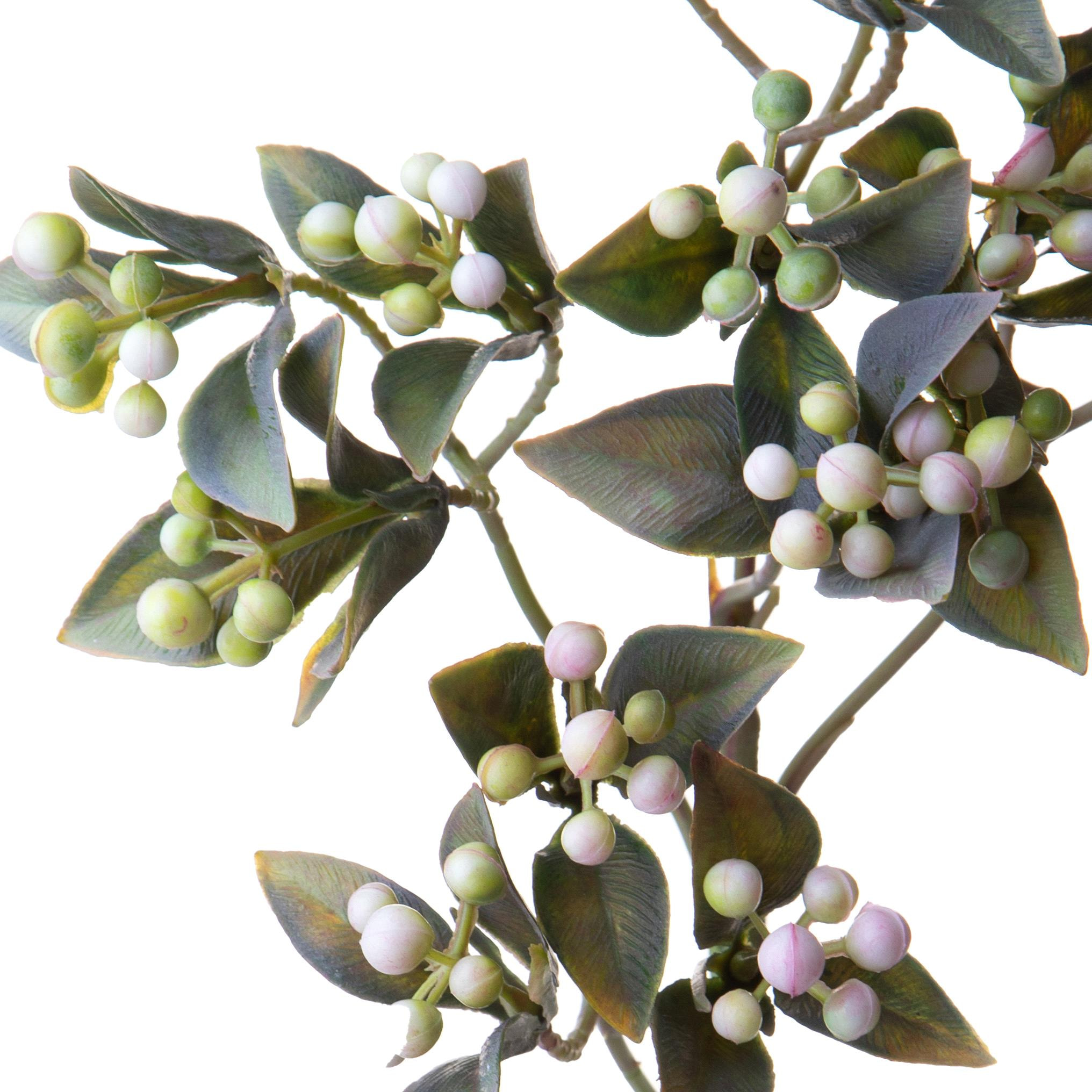 Rametto con Bacche 60 Cm - Pezzi 12 - 10X60X2cm - Colore: Grigio - Bianchi Dino - Piante Artificiali