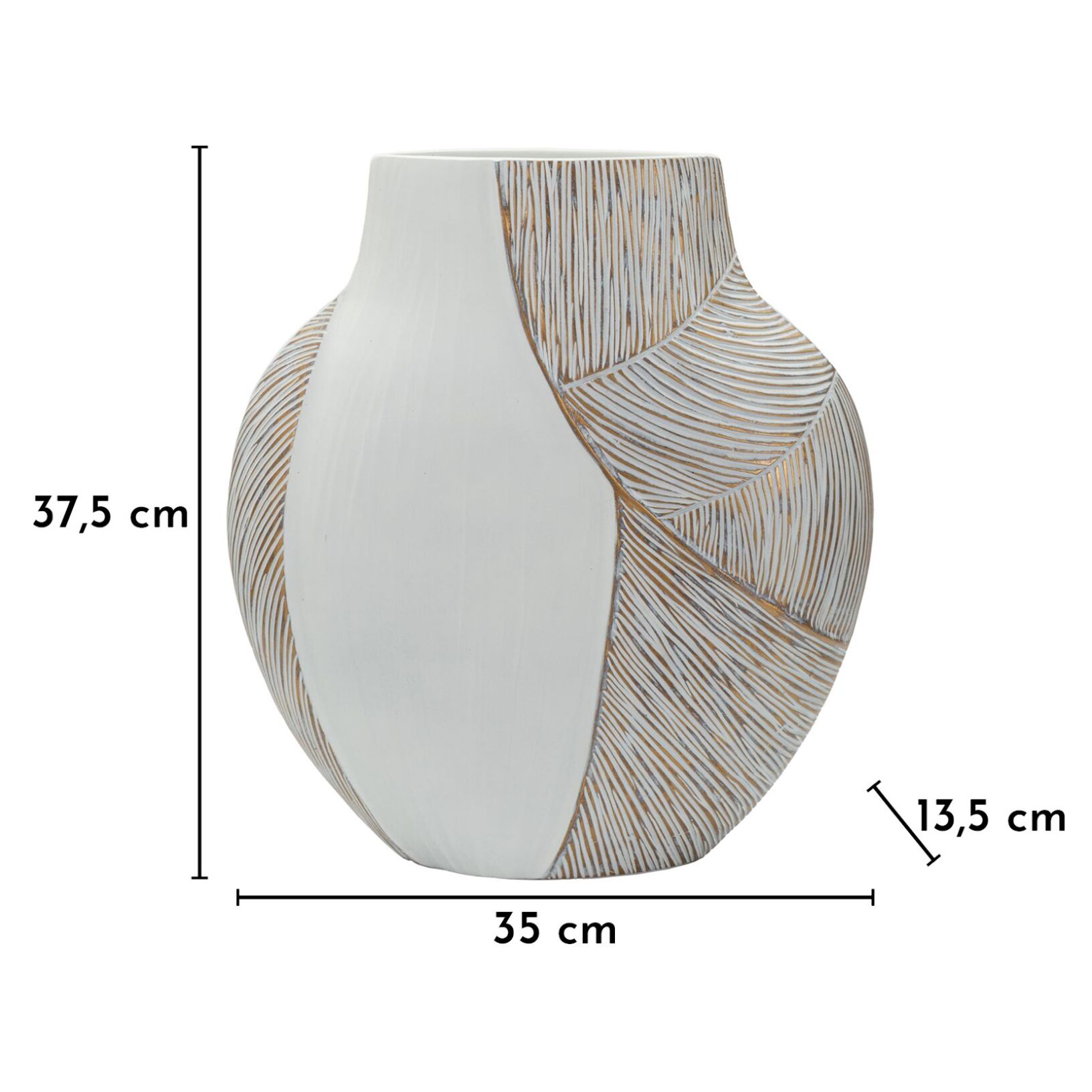 VASO RESINA HO CHI MINH CM 35X13,5X37,5 (APERTURA CM 16X6)