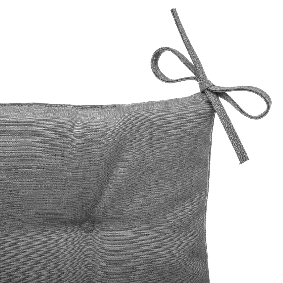 Galette de chaise carrée 4 points "Korai" ardoise 40x40x4cm en polyester