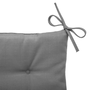 Galette de chaise carrée 4 points "Korai" ardoise 40x40x4cm en polyester