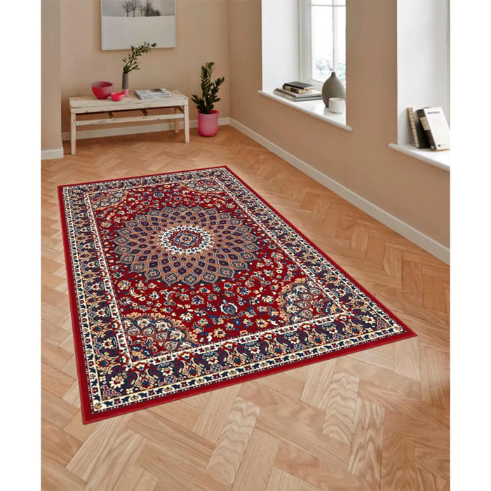 Tappeto Soggiorno Salotto Stile Persiano Rosso