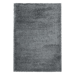 FLUFFY - Tapis shaggy uni à poils longs Gris clair