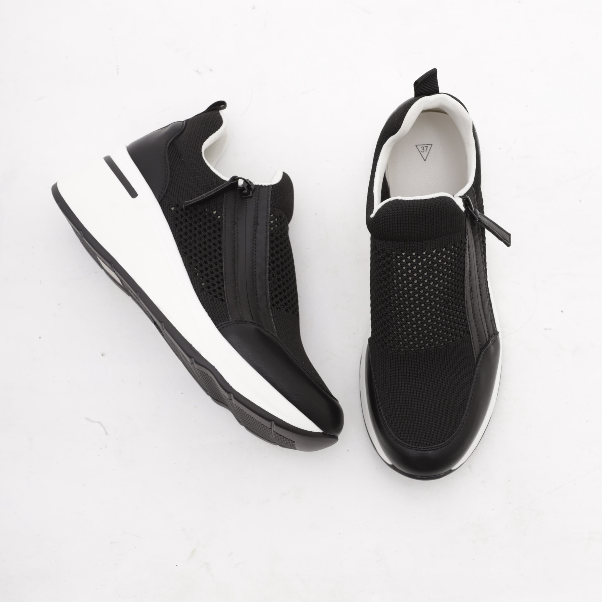 SNEAKERS RETE CHOCOLA' NERO