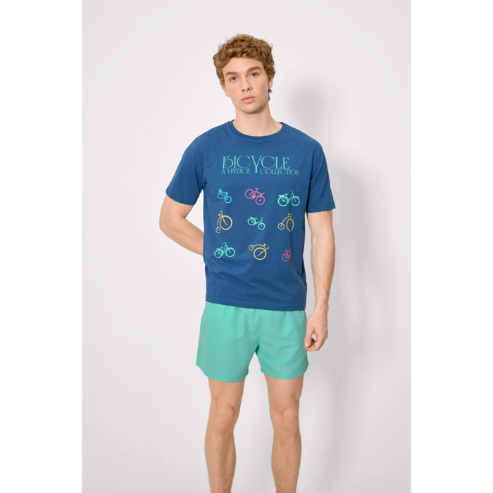 T-shirt a maniche corte Blu