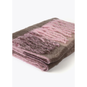 Sciarpa a Quadri con Grande Logo