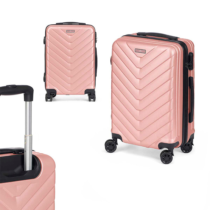 Valigia trolley da cabina in ABS, leggera e resistente. Progettazione di bilance.