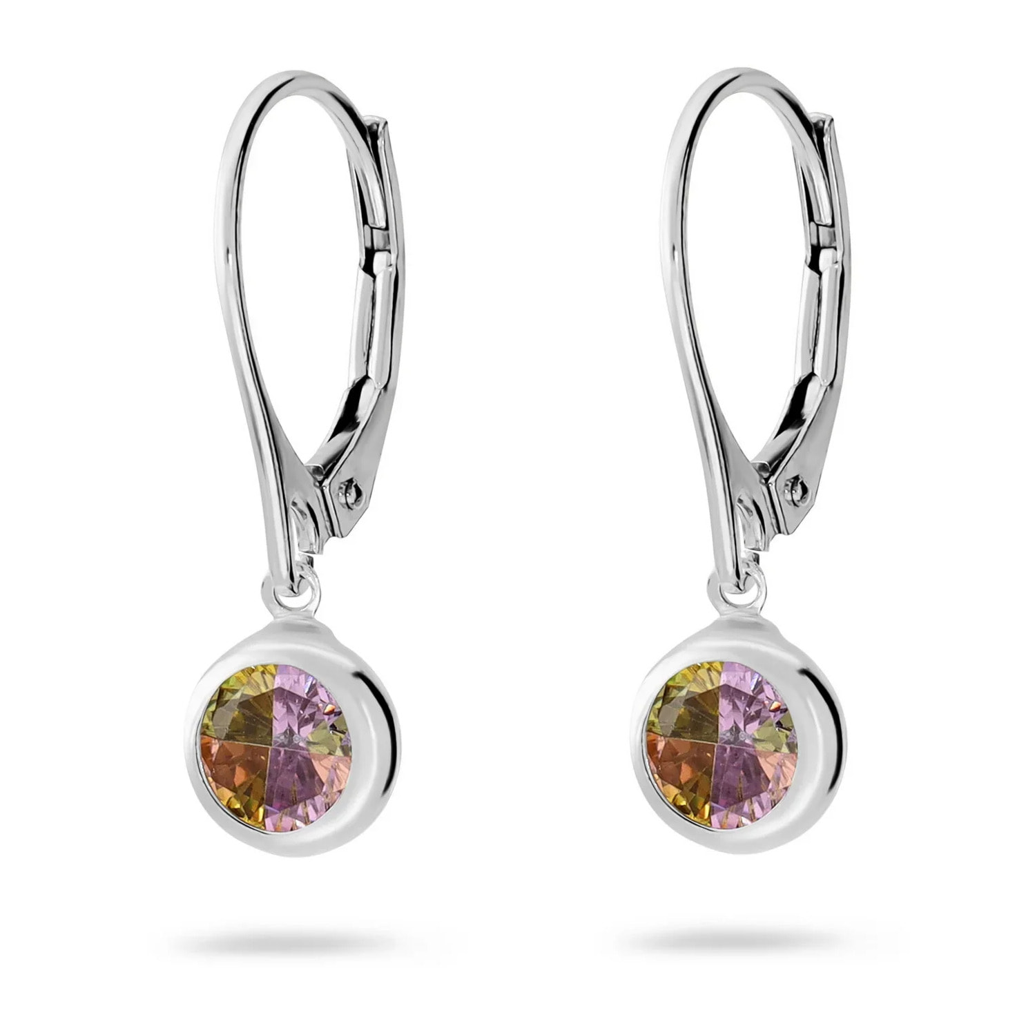 Orecchini Pendenti con Cubic Zirconia Blu in Argento 925