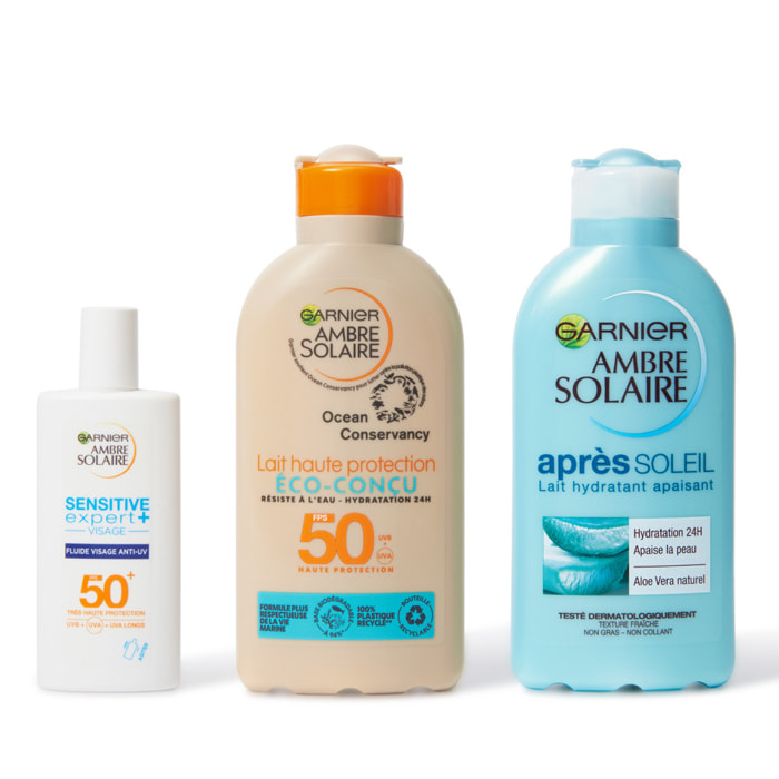 Garnier Ambre Solaire Routine visage et corps FPS50+