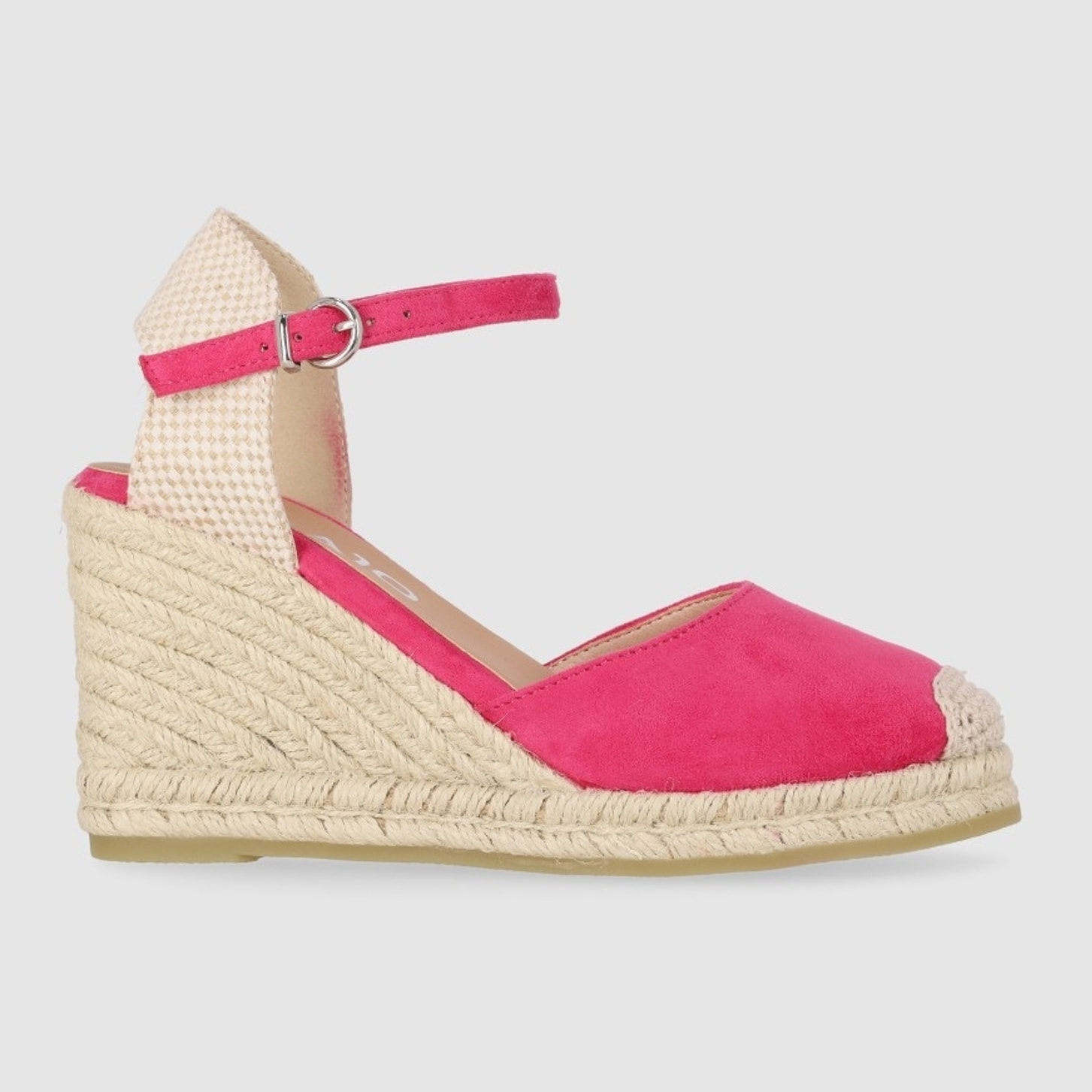 Sandalias de Tejido - Fucsia - Tacón: 8 cm