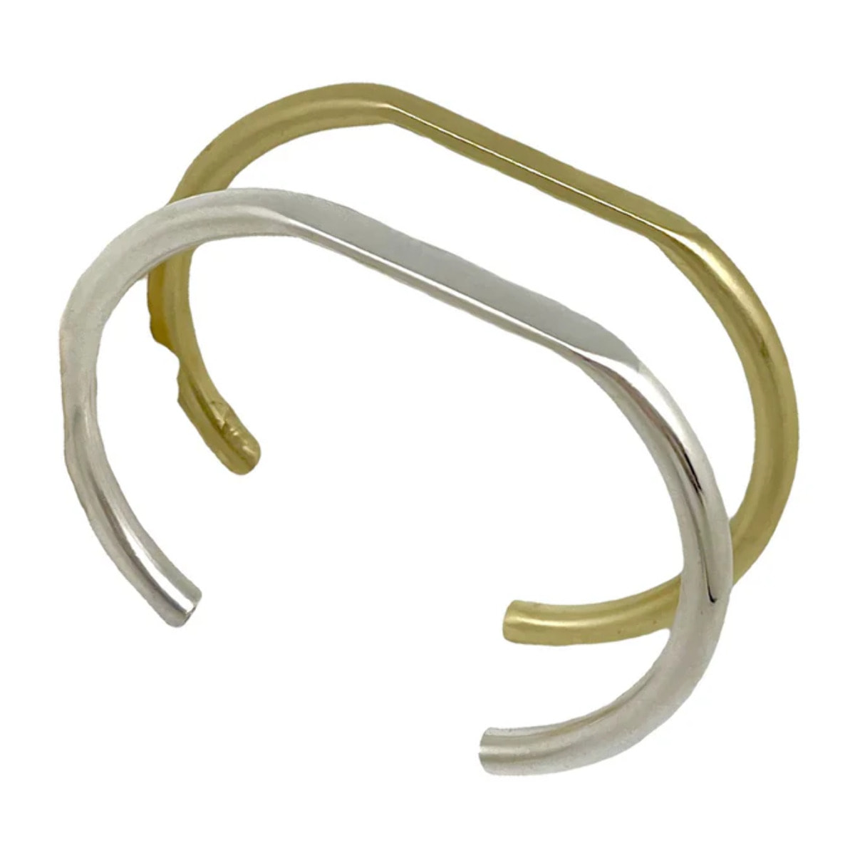 Pack pulseras combo Tubular plata_oro