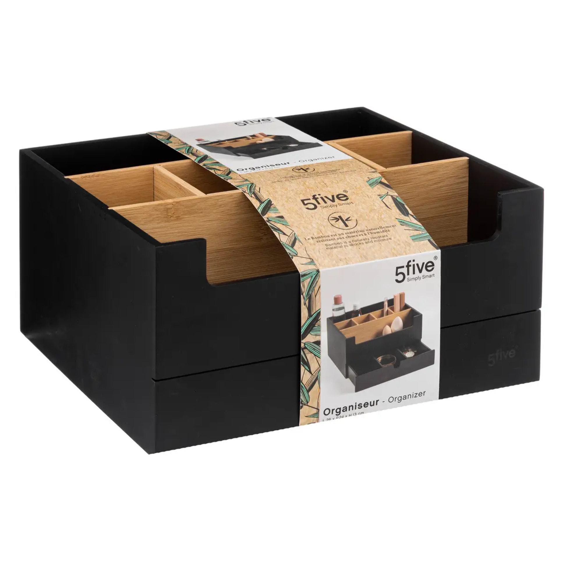 Organiseur 1 tiroir Noir Naturéo