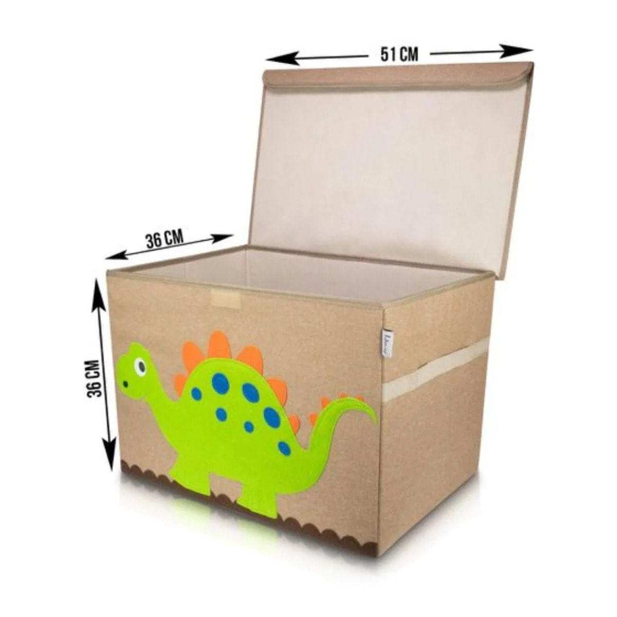 Boîte de rangement en tissu pour enfant Dinosaure Stégosaure avec couvercle Lifeney