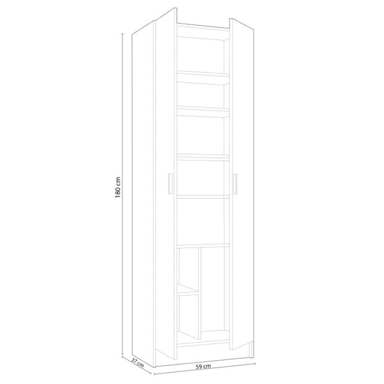 Armario Multi Useful SL 60 2 Puertas Blanco
