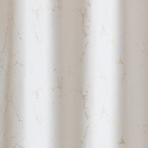 Rideau tamisant imprimé  - Effet marbré - Blanc