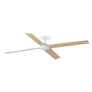 RUDDER RECESSED 4 L Ventilateur blanc/fresne