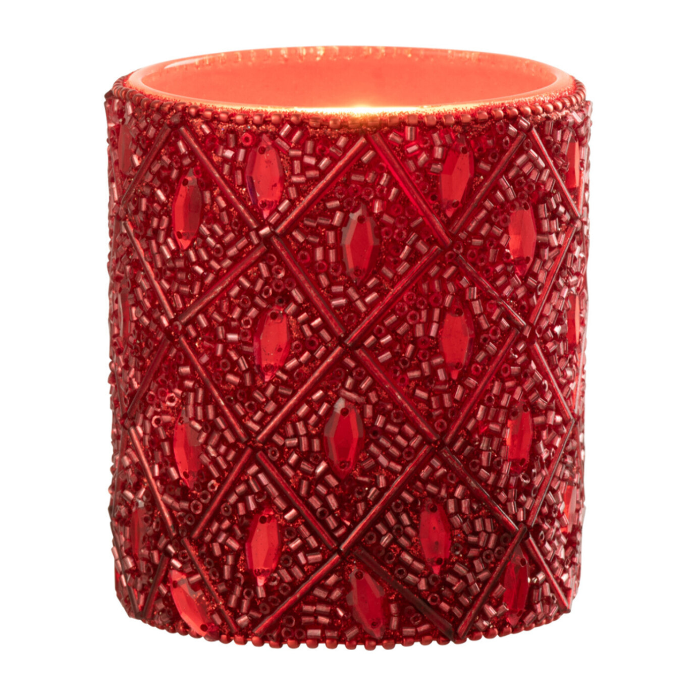 J-Line photophore - verre - rouge - large