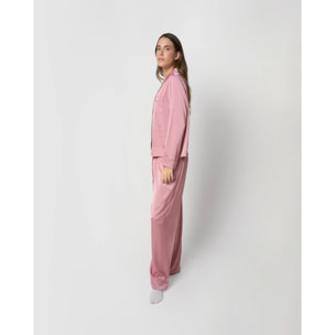 Pijama largo satén friday malva