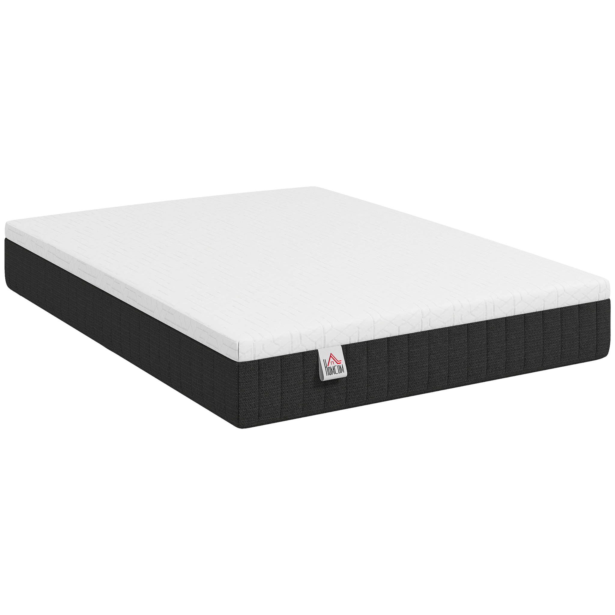 Colchón 190x135 cm, Grosor 25 cm, Colchón Viscoelástico de Muelles Ensacados de 7 Zonas, Firmeza Media, Funda Desmontable y Lavable, Certificado Oeko-Tex