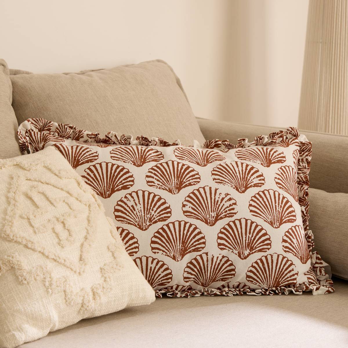 Coussin Oceania 38x58cm terracotta