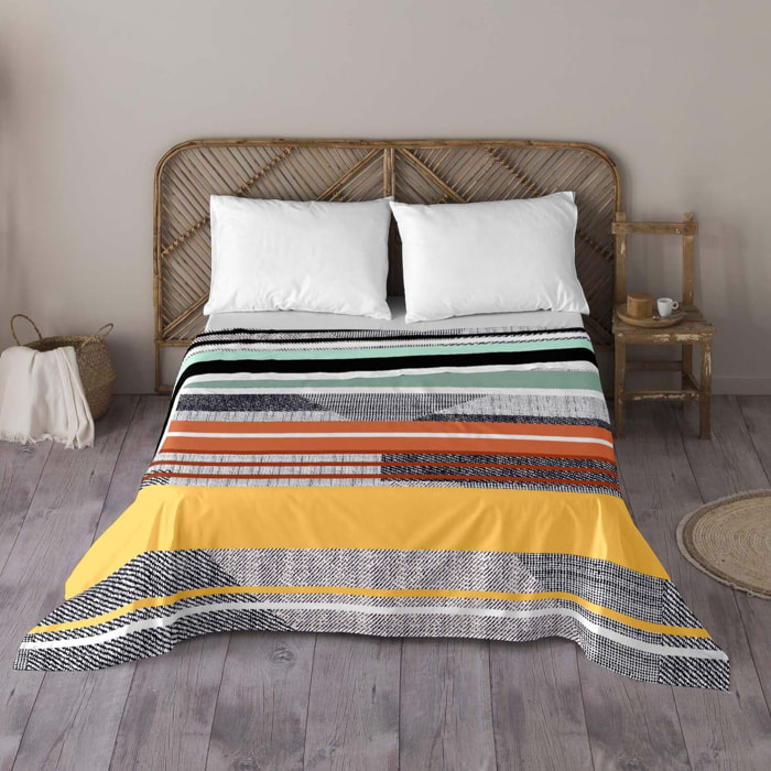 Naturals - Juego de Sábanas Estampadas - Incluye 1 o 2 Fundas de Almohada + 1 Sábana Bajera - 100% Algodón - Denim